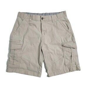 Iron Co Cargo Shorts Mens 34 Khaki Safari Utility Pockets Outdoor Work